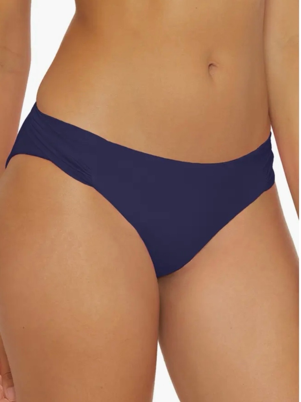 Trina Turk Monaco Side Tab Hipster Bikini Bottoms Navy Blue NWT